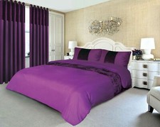 Crushed Velvet Panel Duvet Cover with Pillowcase Bedding Set UK Seller Fast Ship