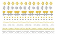 Tassel Temporary Metallic Body Art Tattoo, New Nouveau
