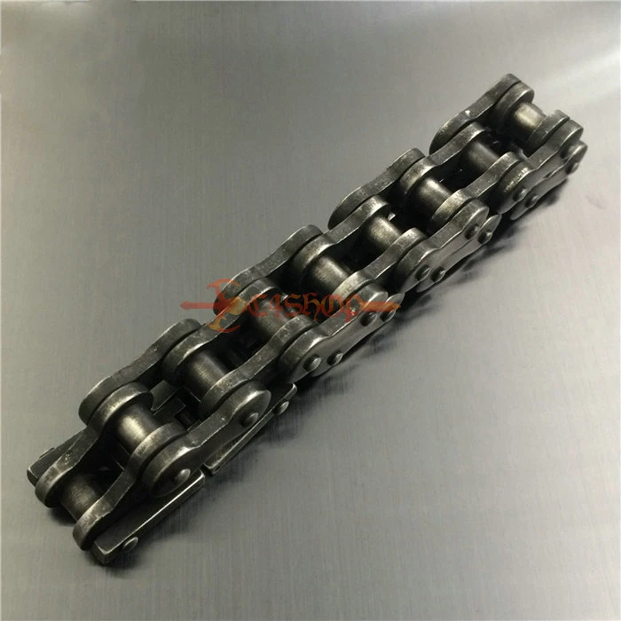 Pulseira masculina pesada retrô Gunmetal aço inoxidável corrente de motocicleta - Imagem 4 de 4