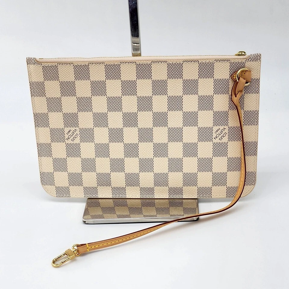 Louis Vuitton Neverfull GM Pochette in Damier Azur Canvas Mint