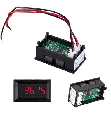 Voltmetro Digitale LED DC 12V 24V Con Display Blu - Misuratore Di Tensione Impermeabile Per Auto, Moto, Camper, Barca