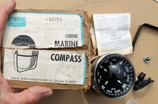 Vintage Unused Sears Marine /Boat Compass 62753