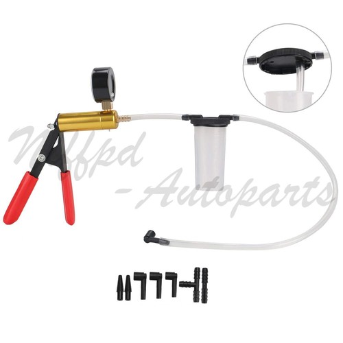 Hand Held Vacuum Pressure Pump Tester Kit Brake Fluid Bleeder Bleeding Kit - Picture 6 of 11