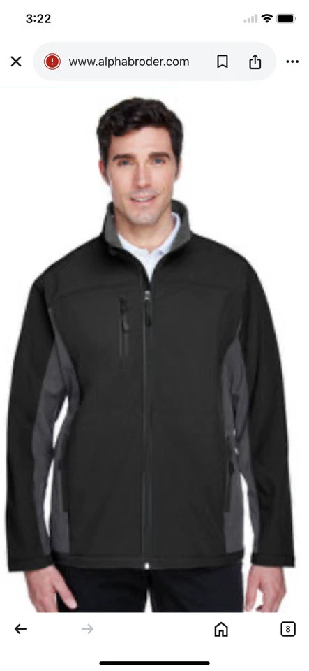 Grady White Screen Printed Devon & Jones Men's Soft Shell Colorblock Jacket - Image 4 of 4