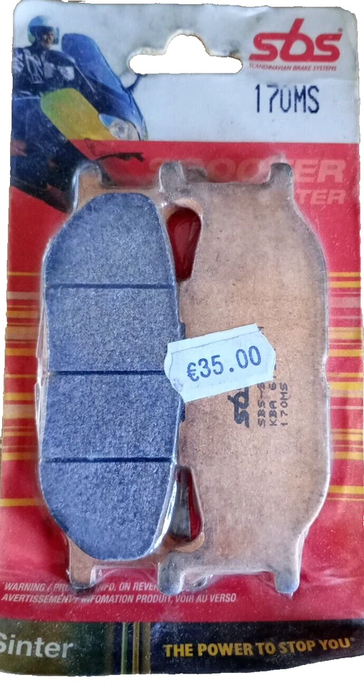 2 plaquettes de frein Avant SBS 170MS pour YAMAHA T-MAX 500 (SJ01) 2001/2003 - Photo 1/2