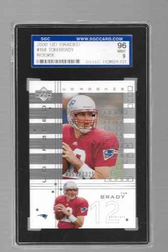2000 Upper Deck UD Graded Tom Brady Rookie #750/1325  SGC 9