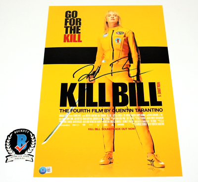 QUENTIN TARANTINO SIGNED 'KILL BILL' 12x18 MOVIE POSTER BECKETT