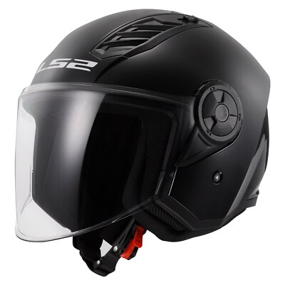 LS2 OF616 Airflow 2 Solid Glossy Black Gr. L Jethelm mit VisierMotorradhelm