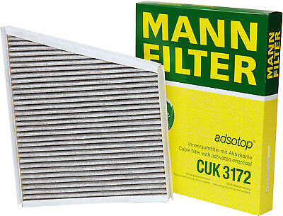 MANN-Filter Cuk 3172 Cabin Filter With Activated Charcoal For Select Fits Merce