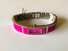 DKNY FUCHSIA Enamel Bangle Watch NY8759