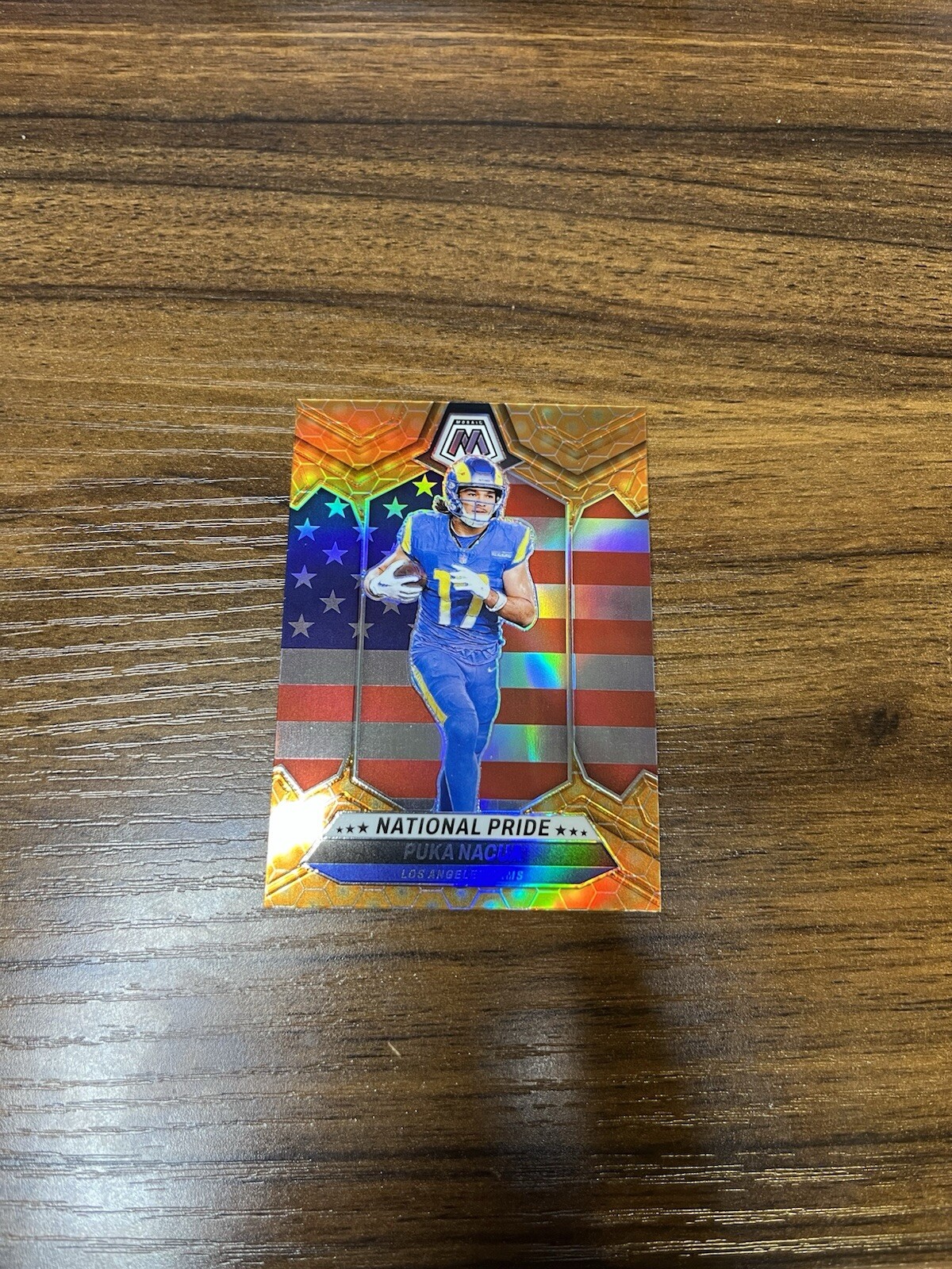 2024 Mosaic Puka Nacua National Pride Honeycomb SSP #264 Los Angeles Rams