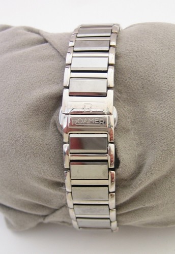 ROAMER WOMENS SWISS ELEGANCE WATCH 507845 STAINLESS STEEL SWISS TANK GENUINE - 第 4/9 張圖片