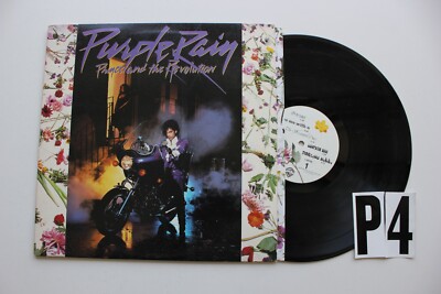 Prince Purple Rain w/ poster & inner 80s Record lp original vinyl