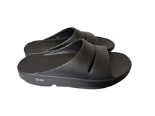 Oofos Ooahh Slide Womens Size 10 Men Sz 8 Black Slip On Comfort Recovery Sandals