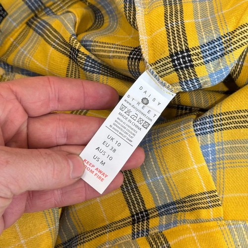 Daisy Street Urban Outfitter Tartan Check Cigarette Y2K Punk Trousers Size UK 10 - 第 9/10 張圖片