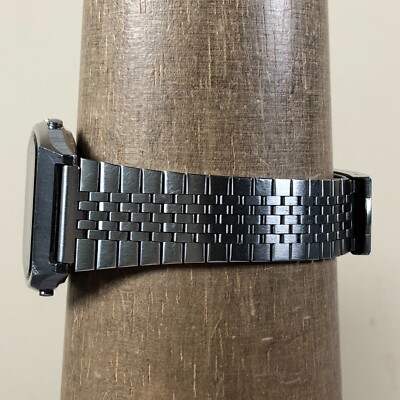 Vintage Casio Casiotron Men 81CS-36 Silver Tone Quartz Digital