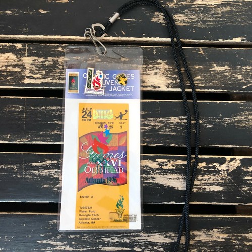1996 Olympics Atlanta Georgia Ticket Water Polo Pins Vintage Sports Memorabilia - Picture 9 of 9
