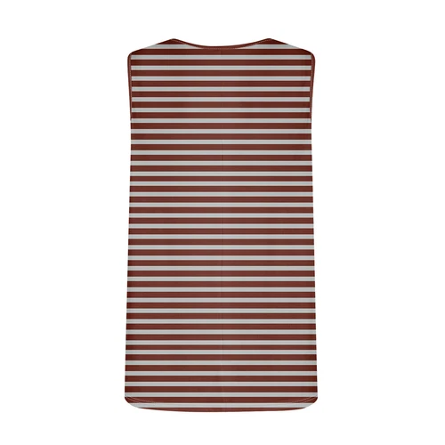 Summer Womens Tank Tops Casual Flowy Ladies Sleeveless Pleated Striped Tunics - Bild 9 von 24