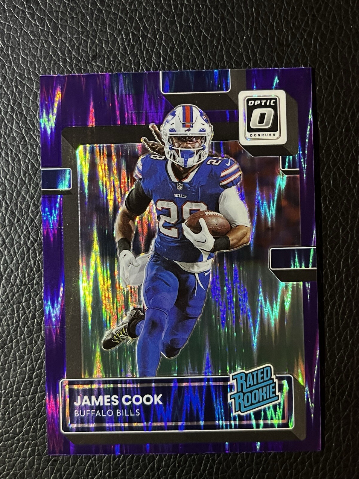 James Cook 2022 Panini Donruss Optic #215 Purple Shock Rated Rookie (RC)