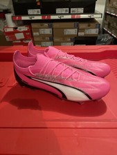Puma Mens 10 ULTRA ULTIMATE FG/AG Poison Pink/Puma White Soccer Cleats 107744-01