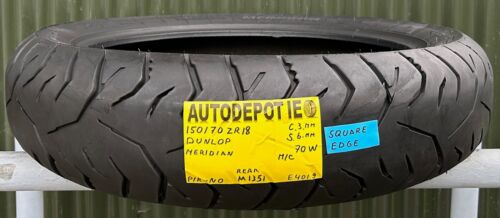 150/70ZR18 DUNLOP MERIDIAN 70W Partworn Motorcycle Rear tyre (M1351) - Picture 1 of 3