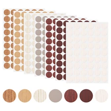 7 Sheets Screw Hole Sticker 21mm 54 in 1 Hole Cover, 7 Colors