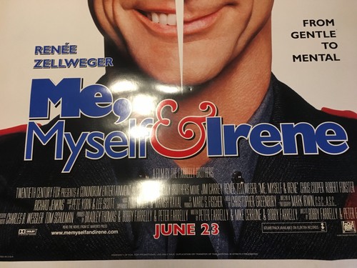 Jim Carrey - Me, Myself and Irene Movie Poster Glossy Finish Double Sided Orig. - Picture 2 of 2
