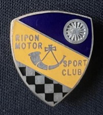 RIPON MOTOR SPORT CLUB YORKSHIRE STAGE RALLY MOTORSPORT ENAMEL PIN BADGE EMBLEM
