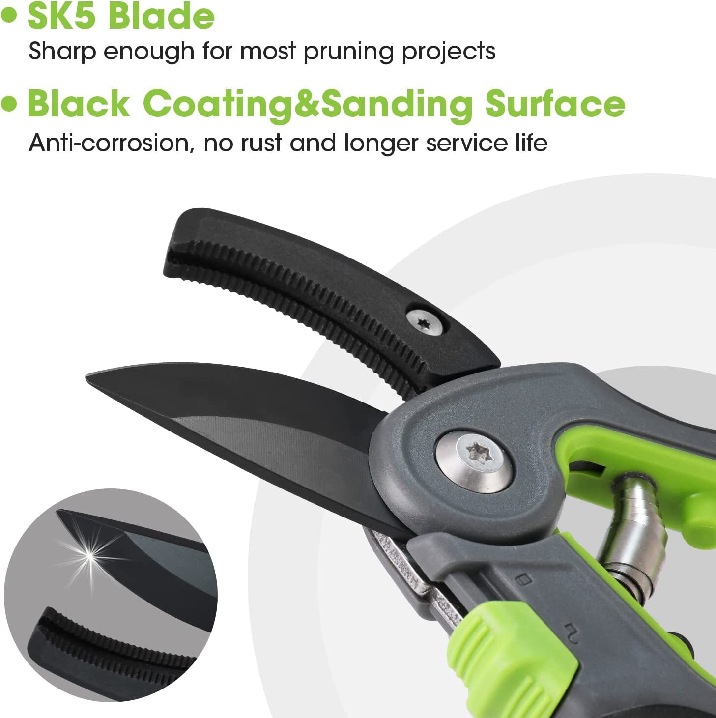 WORKPRO 8-in Anvil Pruning Shears Gardening Hand Pruner SK5 Steel Sharp Blades