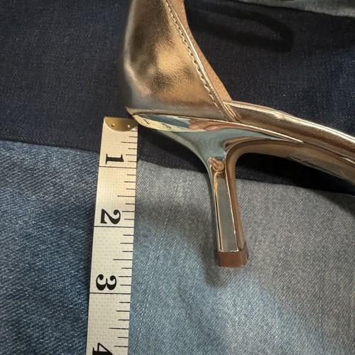 Unisa Riemchen Kitten Heels, Gold Metallic, Kristall und Birnen Akzente, formell, 6,5 - Bild 5 von 5