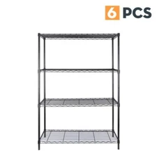 4 Shelf Adjustable Heavy Duty Storage Shelving Unit Steel Organizer Wire Rack
