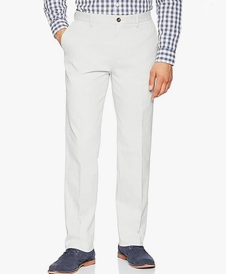 Amazon Essentials Herren knitterfreie Flatfront-Chinohose grau 36W / 28L
