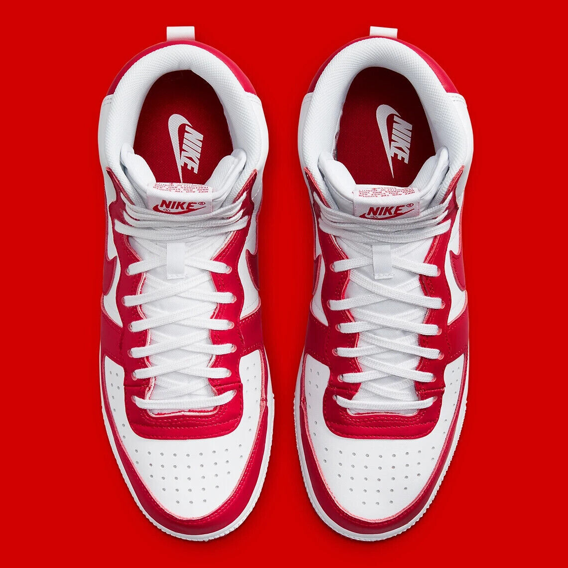 Nike Terminator High Shoes White University Red FJ4454-100  display picture 3
