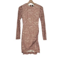 Windsor Size Small Asymmetrical Hem Long Sleeve Lace Bodycon Dress Coquette