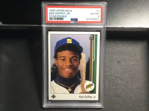 1989 Upper Deck #1 Ken Griffey Star Rookie Baseball Card PSA 6 EX-MT