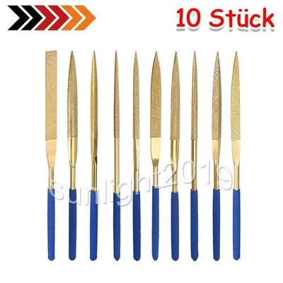 MARKENLOS 10x Diamant Feilen Set Metall Satz Schlüsselfeile Nadelfeile Raspel Diamantfeile