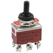 Metal Toggle Switch DPDT KN3C-213 ON/Off/(ON) Side Momentary 3 Position 15A 250V