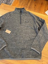 Simply Southern Men  s Medium Quarter Zip Pull Over Fleece Gray NWT