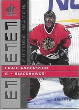 2002-03 SP Authentic CRAIG ANDERSON Future Watch rookie card #174. rookie card picture