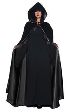 Brand New 63" Deluxe Velvet  Satin Cape Adult Costume Accessory Black 