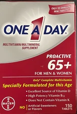 One A Day Proactive 65+ Multivitamin Tablets for Men and Women, 150ct