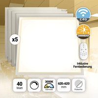 Xtend 5X Led Panel 62X62 Dimmbar Warmweiß 3000K 40W Fernbedienung Pmma