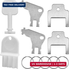 6 Pcs Universal Paper Towel Dispenser Key, with 5 Key Rings, Replacement Key Com
