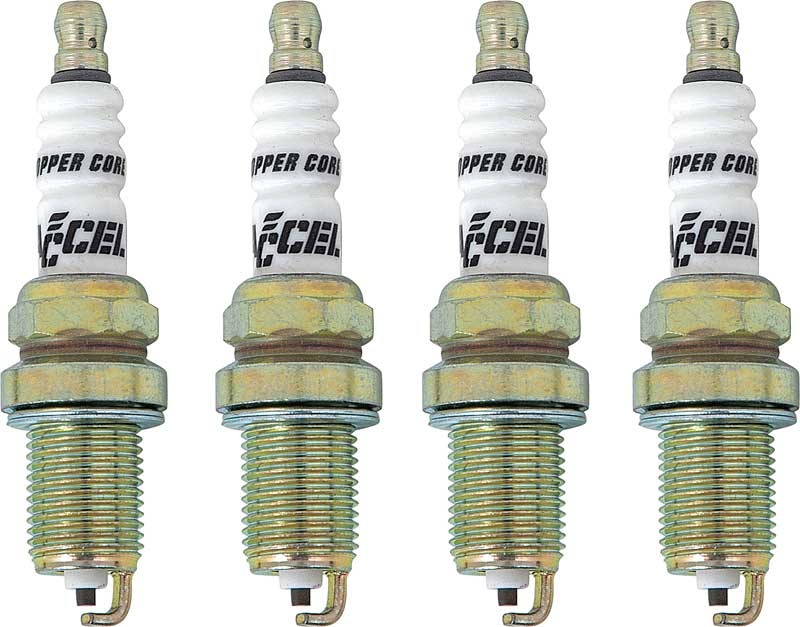 Accel Shorty Spark Plugs Set Of 4