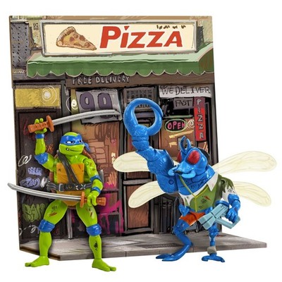 New Teenage Mutant Ninja Turtles Mutant Action Figures Leo VS Super Fly, 2 Count