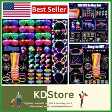 150-Piece Glow in the Dark Party Supplies Set