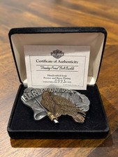 1991 HARLEY DAVIDSON BELT BUCKLE PEWTER STANDING PROUD 993/3000