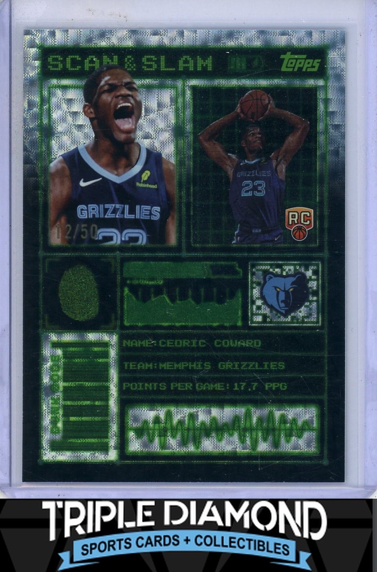 2025-26 Topps Cedric Coward Rookie RC Scan & Slam Flash Drop #12/50 R518