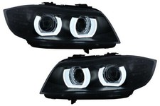 Fari 3D Angel Eyes LED DRL xeno per BMW 3 E90 E91 LCI AFS 08-11 nero-mostra il t