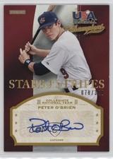 2013 USA Baseball Champions Stars & Stripes Signatures Peter O'Brien Auto r9d